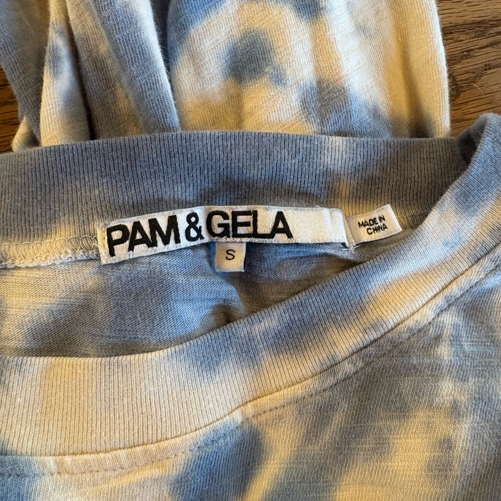 Pam & Gela Blue Tie-Dye Long Sleeve Top - Picture 4 of 5